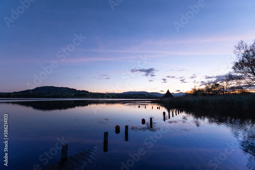 Llangorse Lake, Brecon Beacons at Sunset 