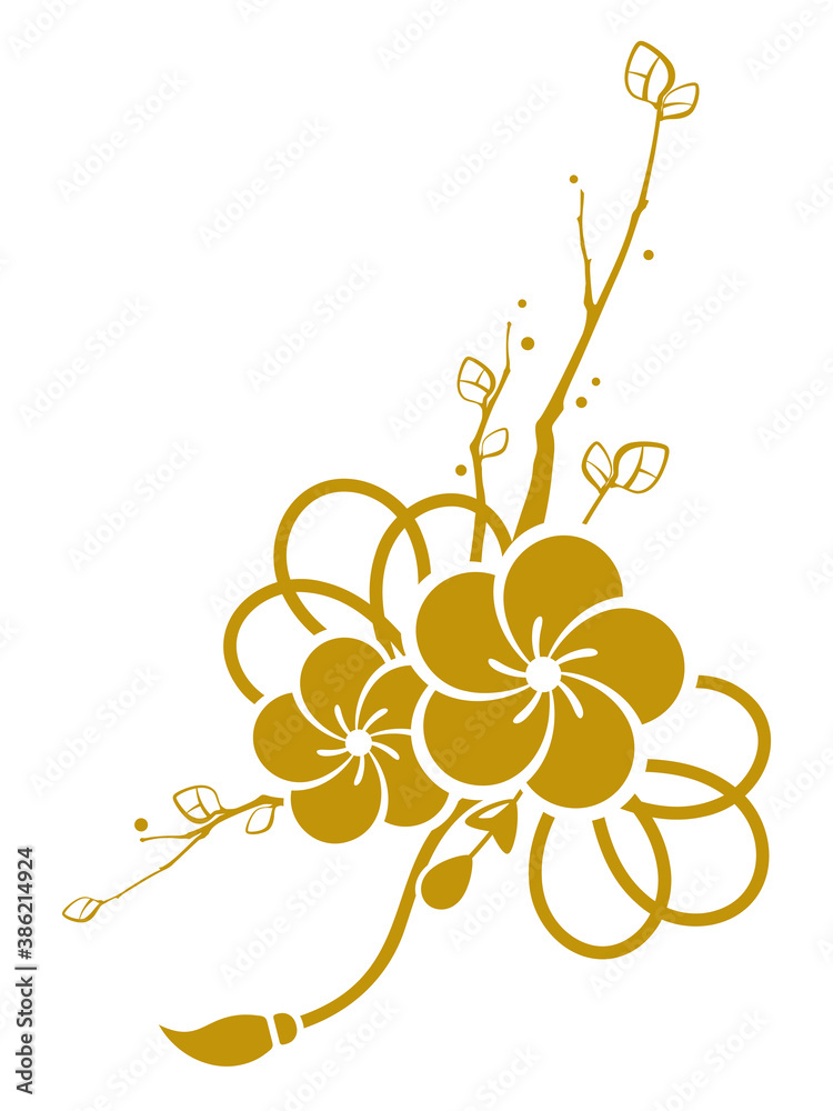 梅の和風な飾り枠のイラスト素材 シルエット フレーム Stock Vector Adobe Stock 梅の和風な飾り枠のイラスト素材 シルエット フレーム Stock Vector Adobe Stock