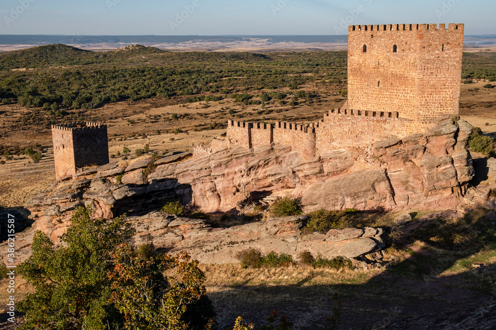 Fototapeta premium Zafra castle, 12th century, Campillo de Dueñas, Guadalajara, Spain