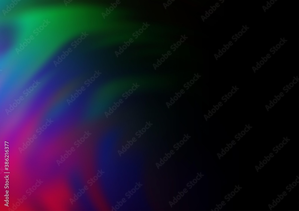 Fototapeta premium Dark Multicolor, Rainbow vector abstract bright background.