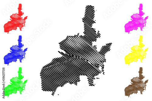 Salta City (Argentine Republic, Salta Province) map vector illustration, scribble sketch map