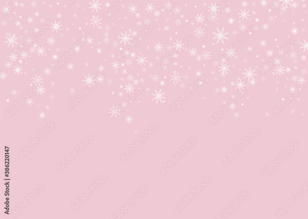 Snowflakes. Snow, snowfall. Falling scattered white snowflakes on a gradient background. Vector Snowflakes. Snow, snowfall. Falling scattered white snowflakes on a gradient background. Vector
