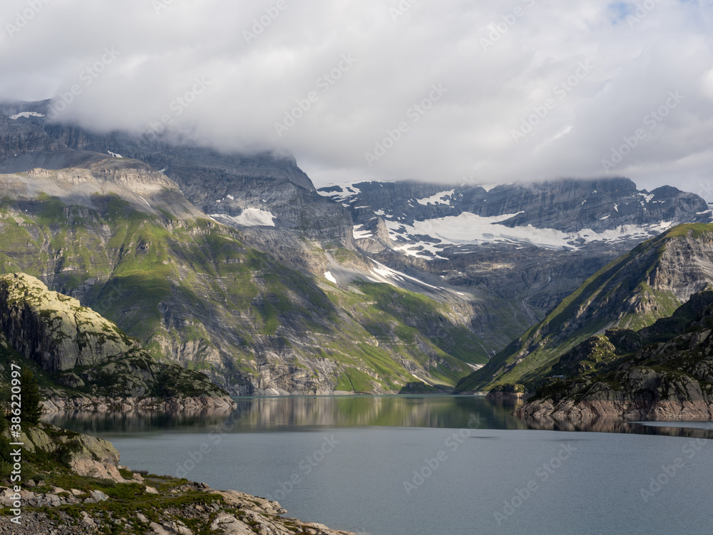 Alps and lake Emosson in Switzerland. Great for large prints!