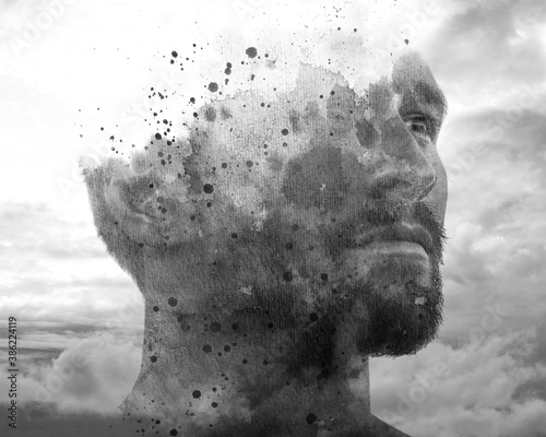 Creative photo manipulation of a portrait