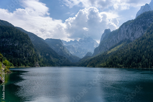 Cloudy Day at the Lake Gosausee in Upper Austria