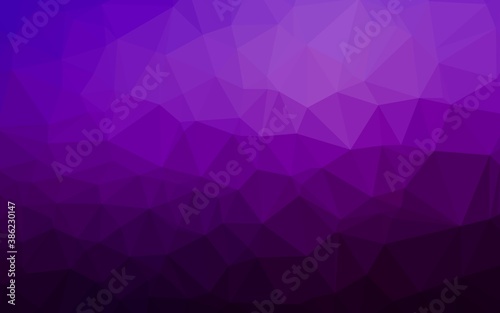 Dark Purple vector low poly layout.