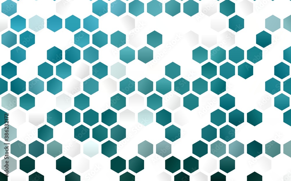 Light BLUE vector template in hexagonal style.