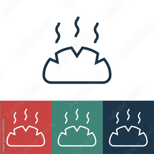 Linear vector icon with loaf