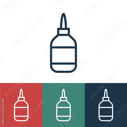 Linear vector icon with sauce bottle