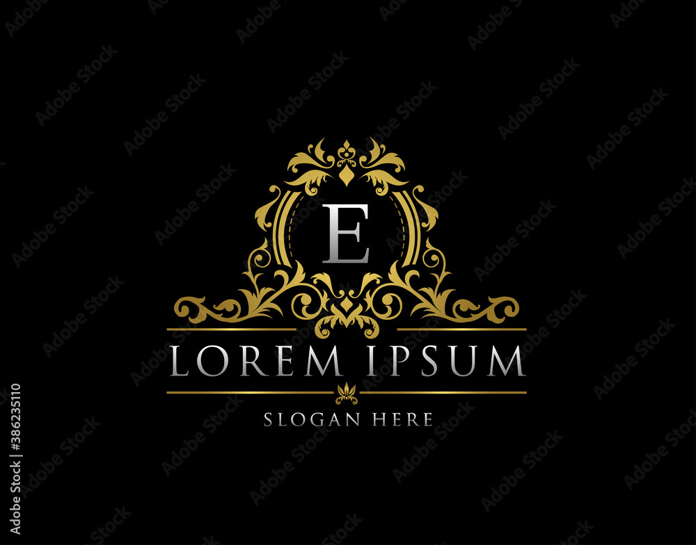 Royal Boutique Badge With E Letter Logo.Classy Elegant Badge design for Boutique, Royalty, Letter Stamp, Hotel, Heraldic, Jewelry, Wedding. Royal Boutique Badge With E Letter Logo.Classy Elegant Badge design for Boutique, Royalty, Letter Stamp, Hotel, Heraldic, Jewelry, Wedding.