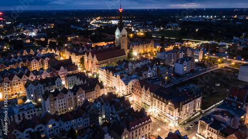 Stare Miasto Elbląg nocą