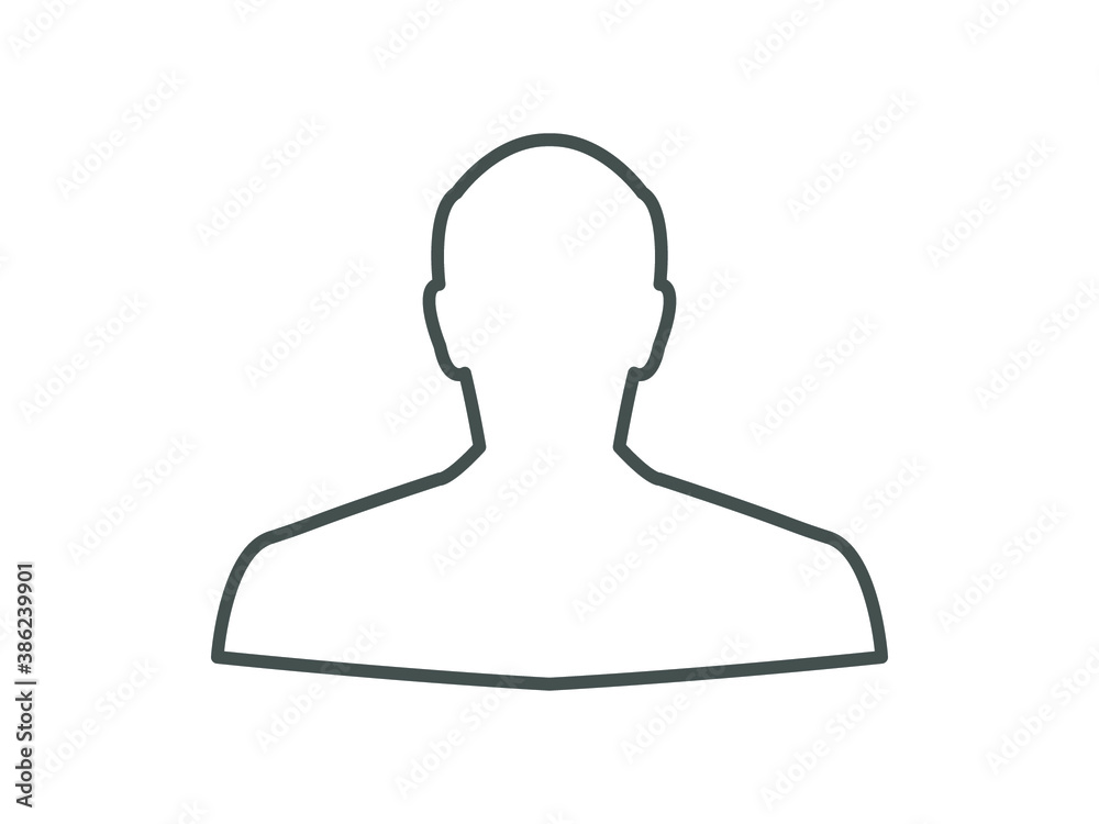 man silhouette a user icon vector illustration eps10