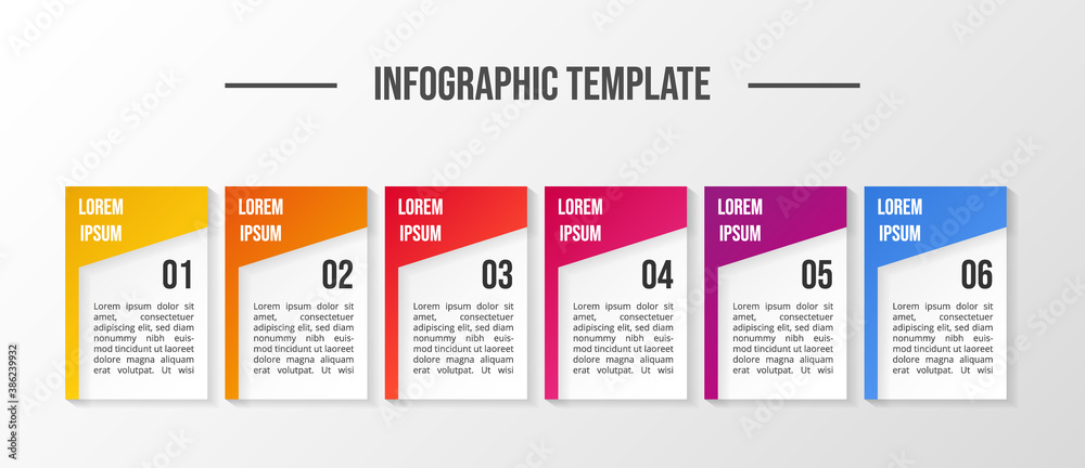 Design of infographic with business icons. Timeline. Vector