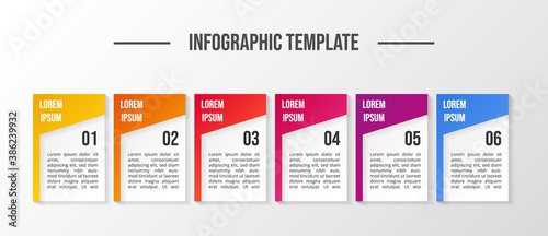 Design of infographic with business icons. Timeline. Vector