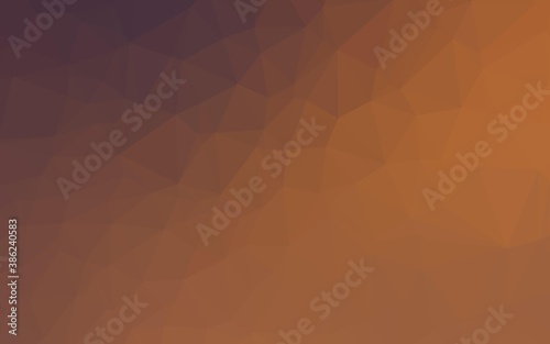 Light Orange vector abstract polygonal cover.