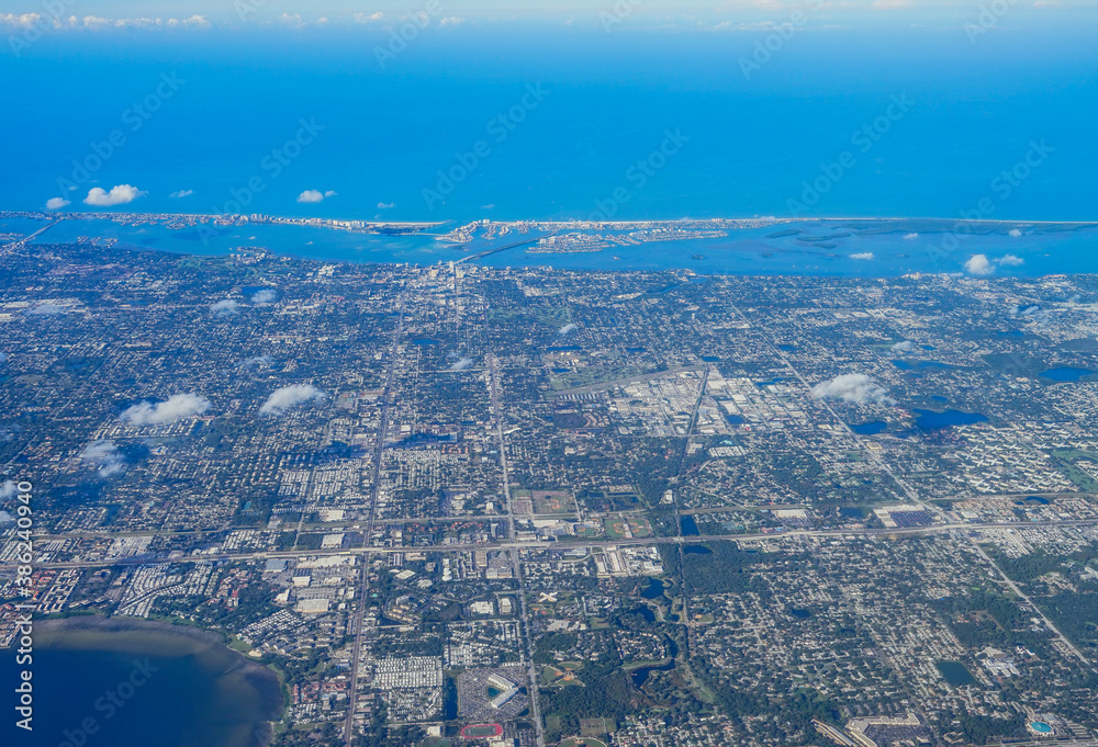 Aerial view of city of Tampa in Florida, USA Aerial view of city of Tampa in Florida, USA