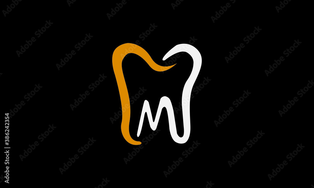 Obraz premium Dental clinic logo. Tooth vector template, Oral care dental and clinic symbol icon with modern design style