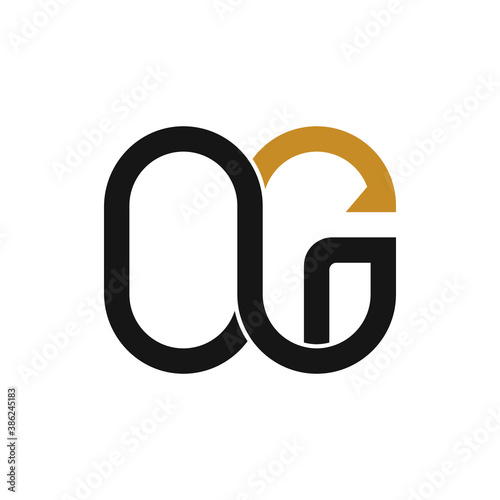 Initial letter go or og logo vector design template