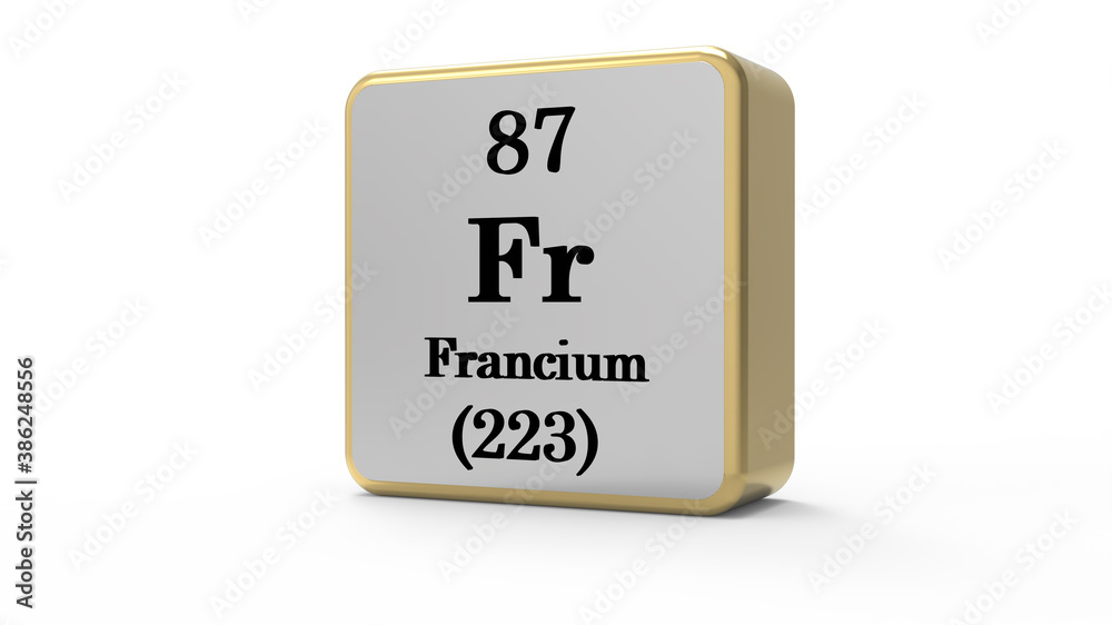 3d Francium Element Sign. Stock image. 3d Francium Element Sign. Stock image.