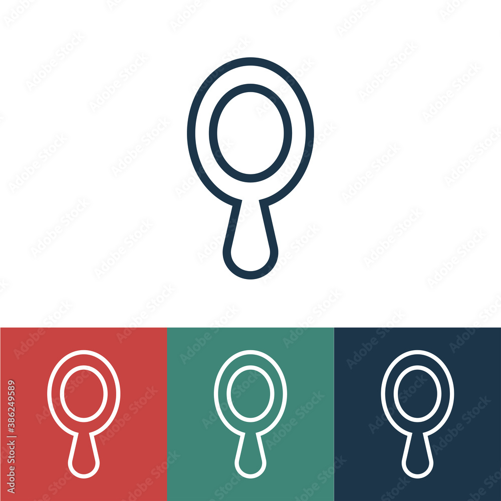 Linear vector icon with mirror Linear vector icon with mirror