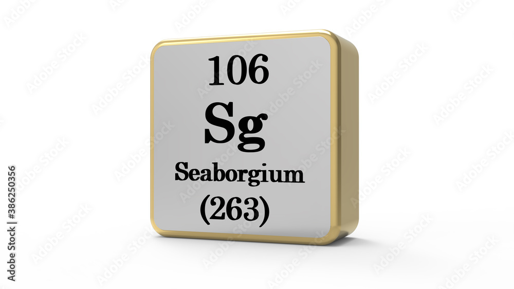 3d Seaborgium Element Sign. Stock image. 3d Seaborgium Element Sign. Stock image.