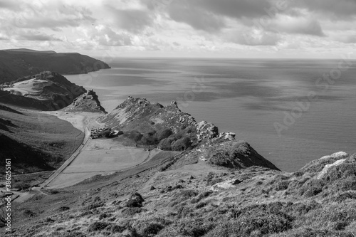 View from Hollerday Hill of the Valley Of The Rocks in Exmoor National Park photo