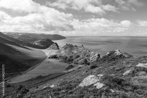 View from Hollerday Hill of the Valley Of The Rocks in Exmoor National Park photo