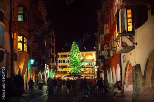 Christmas tree in Innsbruck, Austria