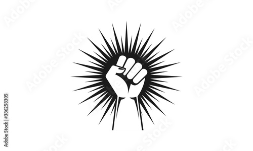 Clenched hand vector