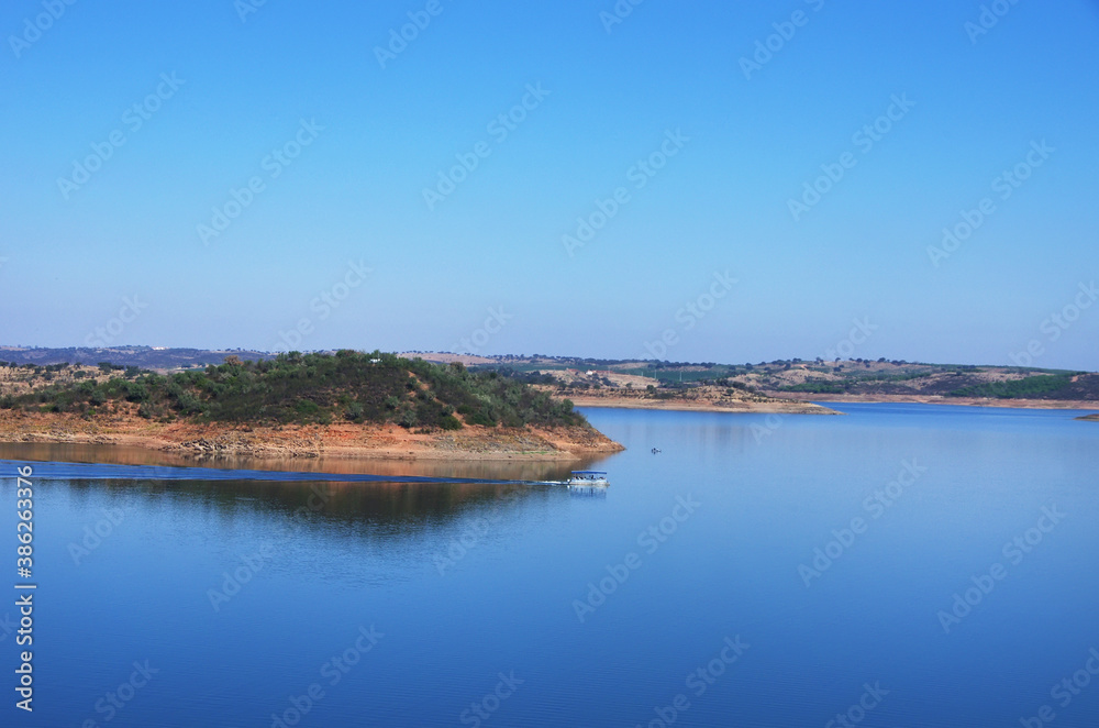 alqueva lake landacape, south of Portugal