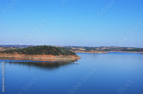 alqueva lake landacape, south of Portugal