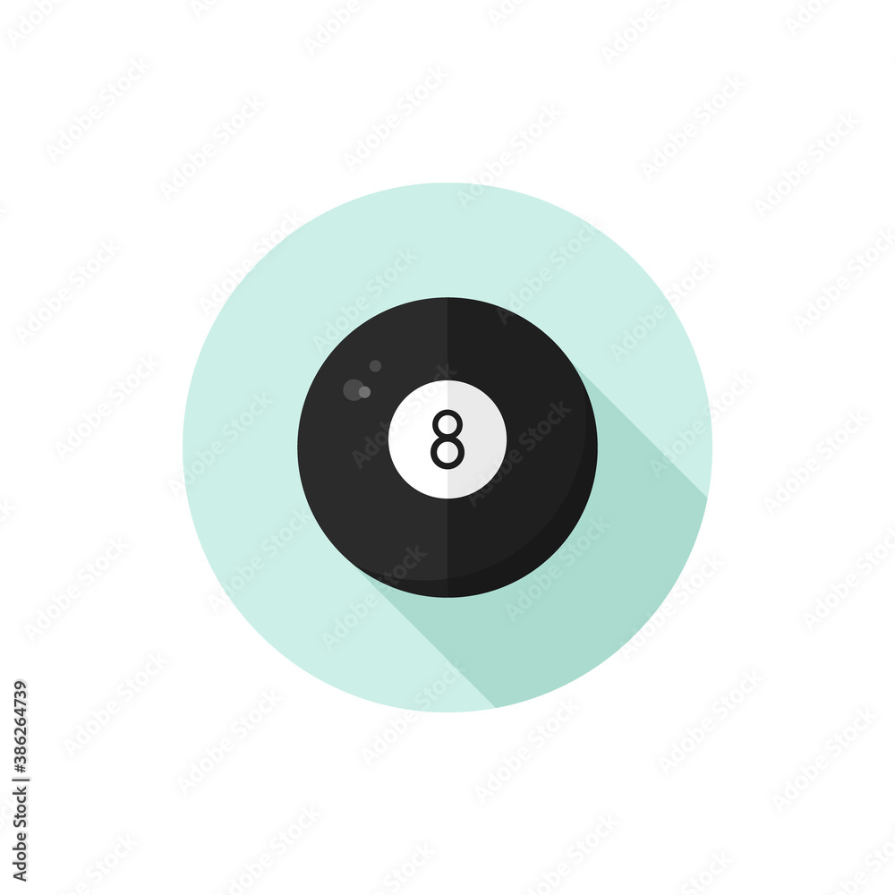 Flat design Billiard 8-ball Flat design Billiard 8-ball