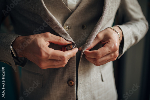 Sharp dressed man wearing jacket and bow tie