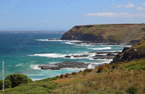 Volcanic coast of Phillip Island, Victoria, Australia