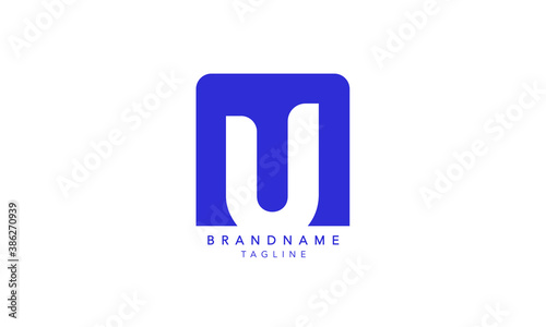 
Alphabet letters Initials Monogram logo MU, UM, M and U
