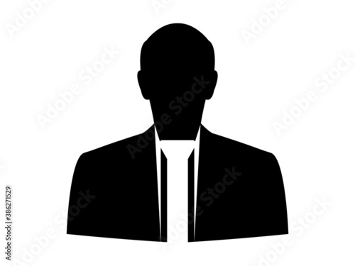 man silhouette a user icon vector illustration eps10