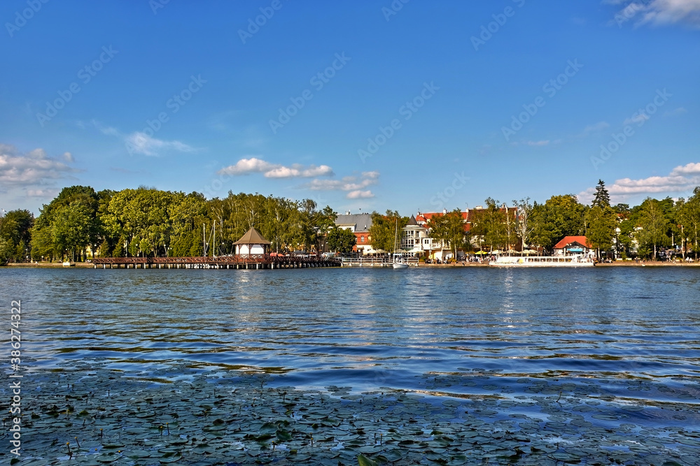 Pier on Lake Drwęca in Ostroda, Poland Pier on Lake Drwęca in Ostroda, Poland