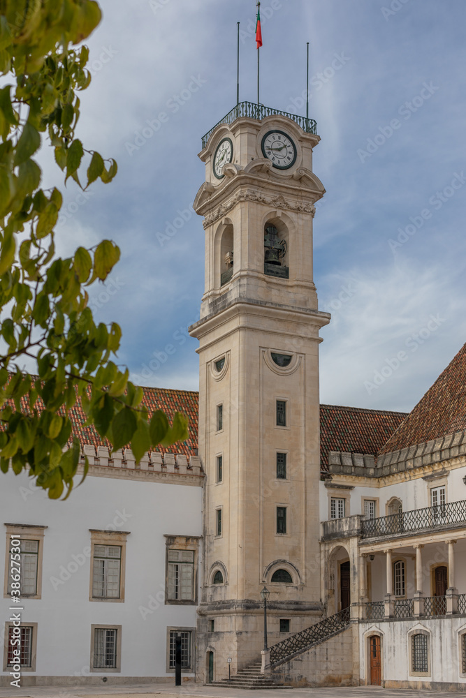 Historic campus of the University of Coimbra, Portugal - university tower