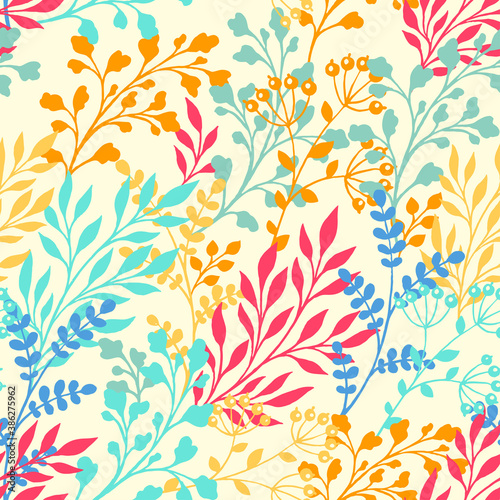 Colorful Flower seamless pattern
