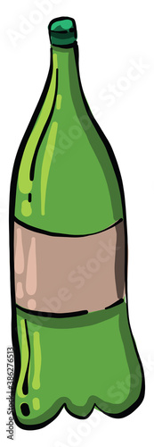 Mineral water, illustration, vector on white background