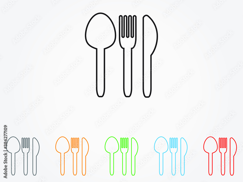 fork spoon cutlery knife icon vector eps10 fork spoon cutlery knife icon vector eps10