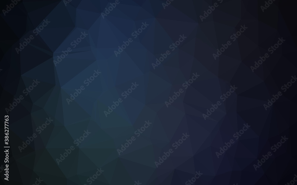 Dark BLUE vector low poly layout.