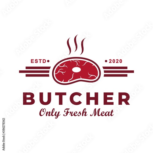 Meat Steak abstract Vector Logo Design Template