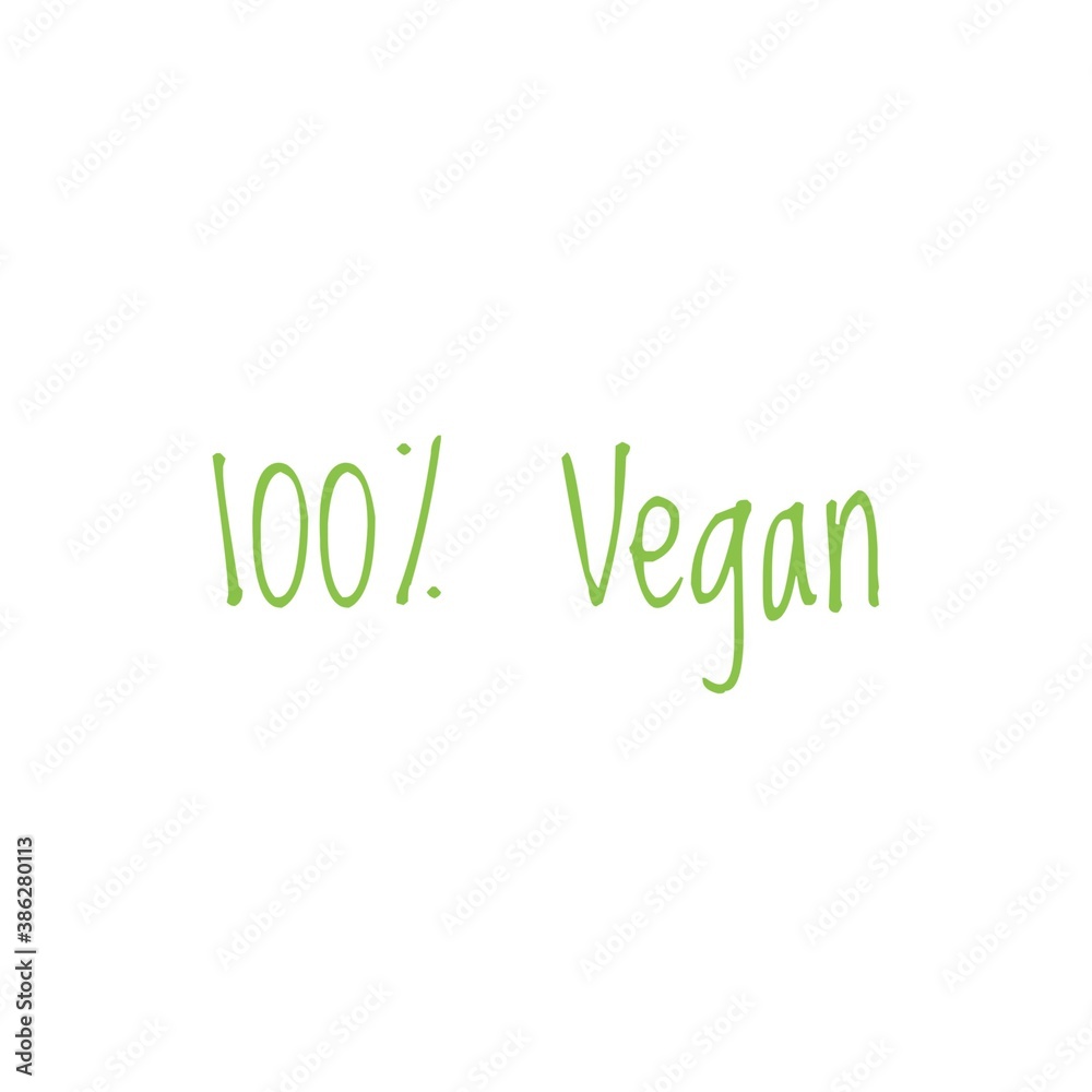 Green food word quote lettering illustration Green food word quote lettering illustration