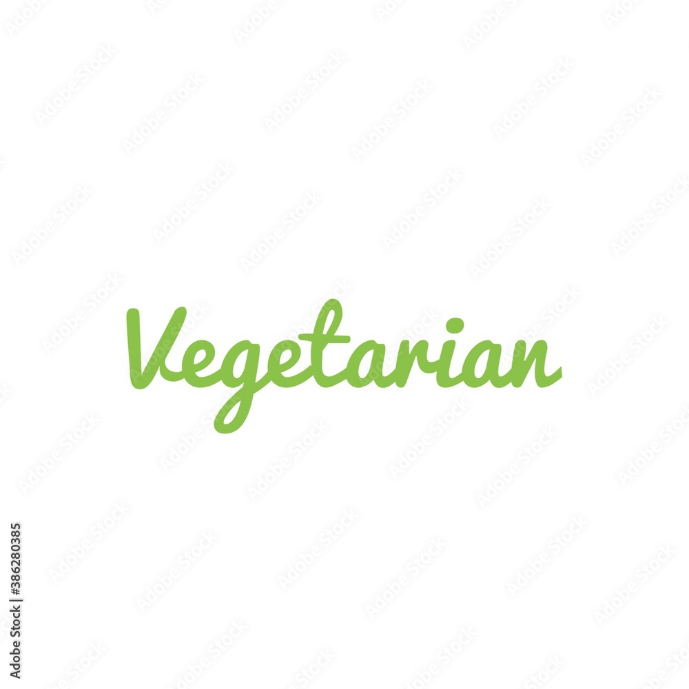Green food word quote lettering illustration