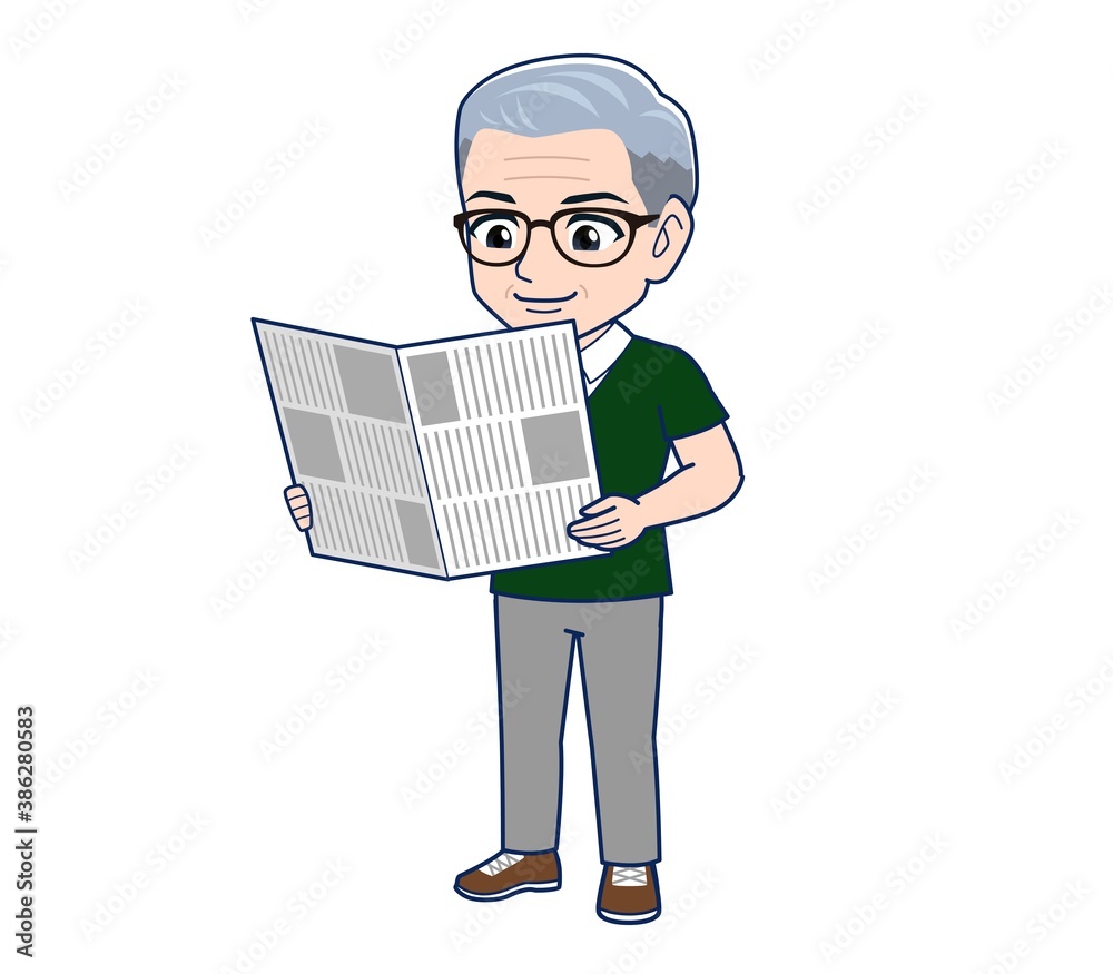 White-haired man in green short sleeves White-haired man in green short sleeves