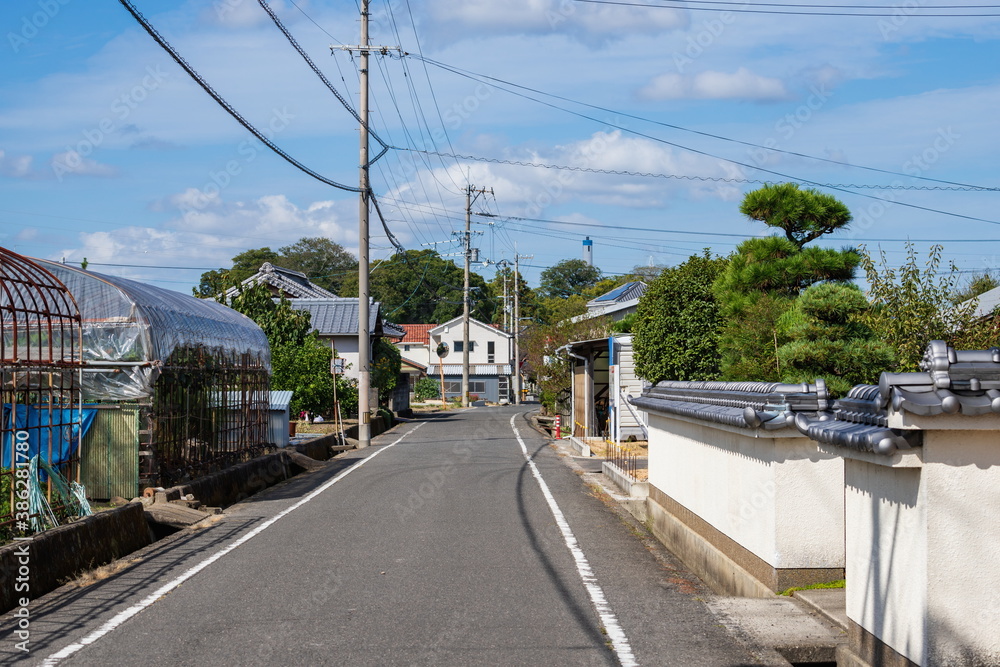 Street at farmer area in Takamatsu city , Kagawa, Shikoku, Japan Street at farmer area in Takamatsu city , Kagawa, Shikoku, Japan