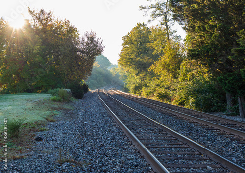 Railroad in autumn