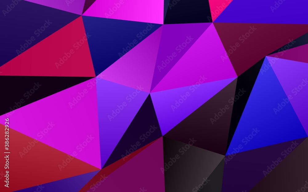 Obraz premium Dark Black vector polygonal template.