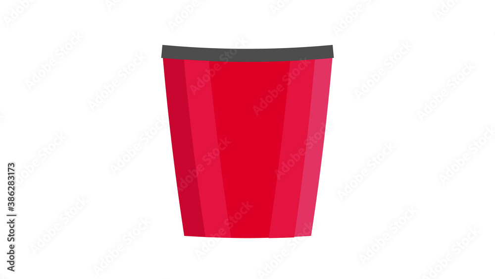 Popcorn round bucket box. Movie Cinema icon in flat design style. Pop corn popping pattern. Blue Yellow background. Fast food Popcorn round bucket box. Movie Cinema icon in flat design style. Pop corn popping pattern. Blue Yellow background. Fast food